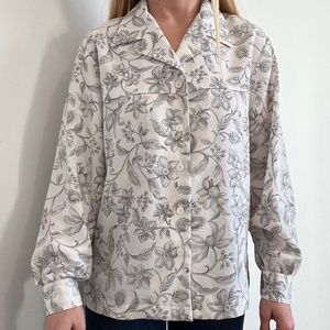 Floral button down blouse